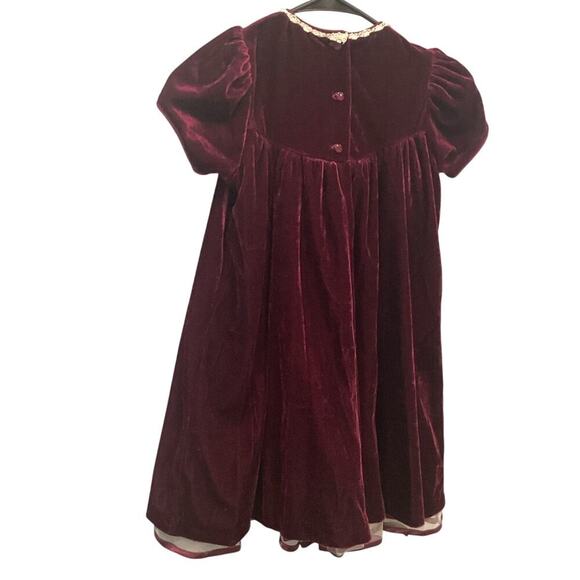 Vintage Chantilly Place Girls Dress Size 5 6 Cola Red Victorian Formal Christmas - Picture 5 of 13